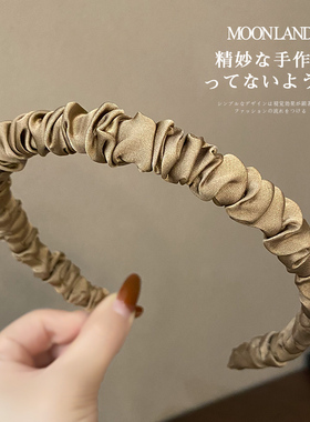 简约褶皱发箍女日常外戴洗脸发卡