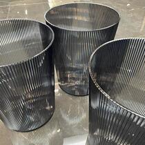 Trash Can Home Living Room Office High Face Value Modern New Bedroom Desktop Transparent Advanced Plastic Minimalist