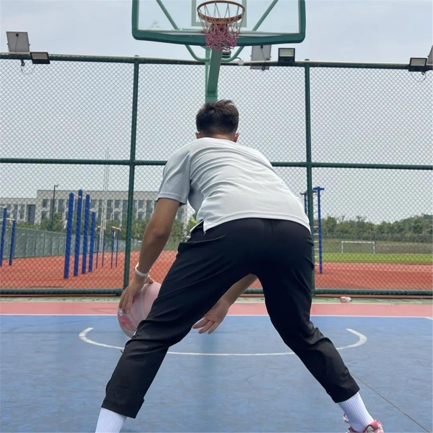 SLAMBALL夏季拉链运动长裤男速干透气篮球跑步训练裤宽松直筒卫裤 - 图3