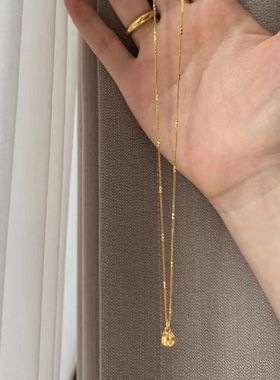 小柿子项链女款小众复古简约柿柿如意气质通勤锁骨链秋冬新款代发