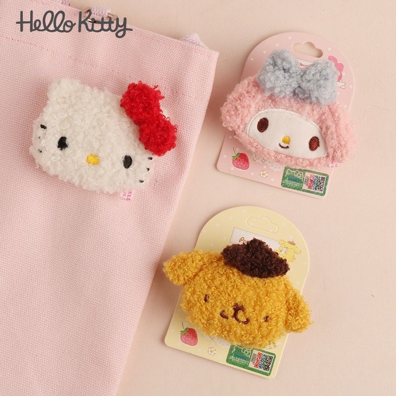 hellokitty玉桂狗美乐蒂发夹胸针两用可爱卡通别针少女包包装饰品 - 图0