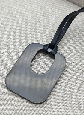 欧美新款简约风方形镂空设计项链