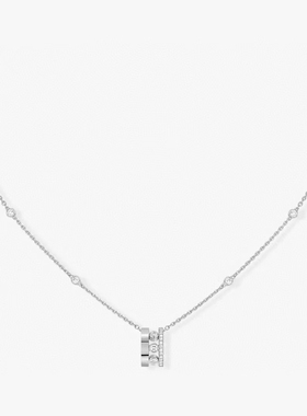 梅家滚珠时来运转项链女个性时尚镀18K玫瑰金可滑动气质锁骨链