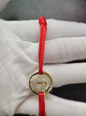 欧美新款满钻梅家圆形满钻单钻可滑动手绳手链女时尚高品质手饰