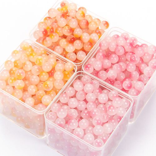 500颗配珠材料手工串珠菩提珠子散珠手串diy手链项链儿童饰品配件 - 图1