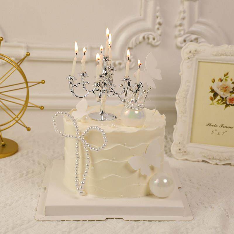 情人节装饰蛋糕情人节蛋糕装饰烛台摆件2026情侣告白珍珠皇冠蝴蝶,淘宝优惠券,粉丝福利购,淘宝优惠卷