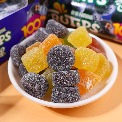 雀巢Nestle趣满果水果汁软糖橡皮糖黑加仑儿童糖果30g零食礼物 - 图3