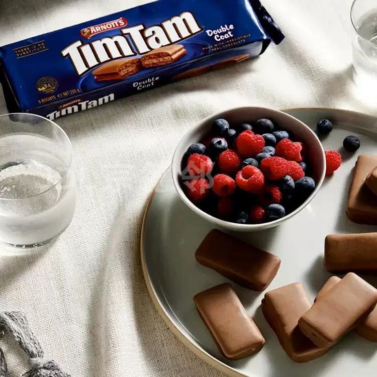 澳大利亚进口TimTam雅乐思黑巧克力饼干200g涂层夹心威化休闲零食,淘宝优惠券,粉丝福利购,淘宝优惠卷