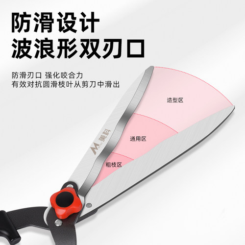 园艺修剪树枝剪刀园林修枝剪花艺园修花草坪绿化专用绿篱剪粗枝大 - 图2
