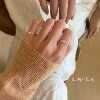 Original design love moissanite ultra-fine silver tail ring