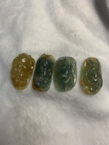 2 136 flower jade handcards with a leopard to the lotus