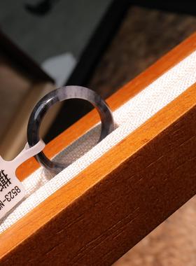 天然和田玉 14码 17.0x4.7mm点墨青花圆戒 货号NC8523 价格980