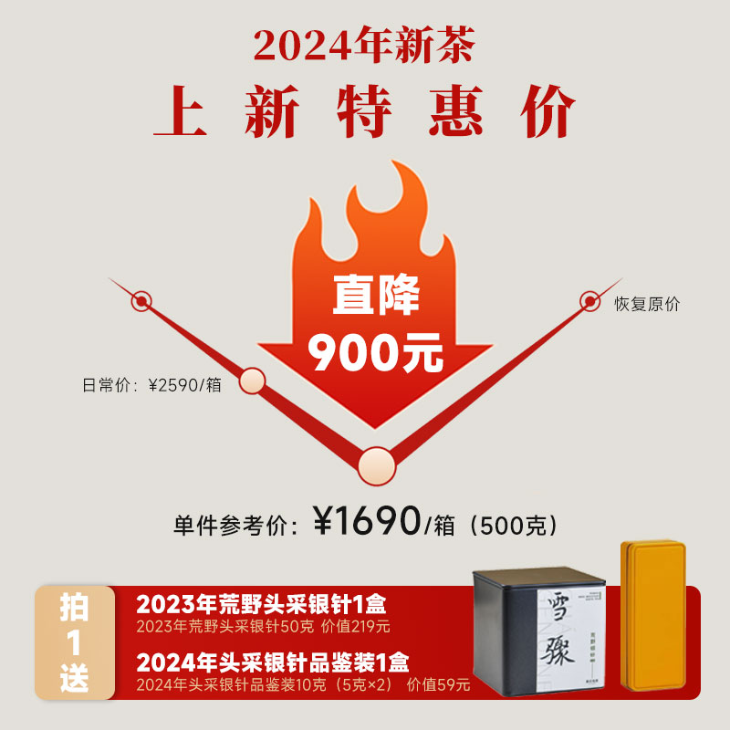 2024年春茶特级白毫银针500克木箱礼盒散茶明前福鼎白茶高档茶叶-图3