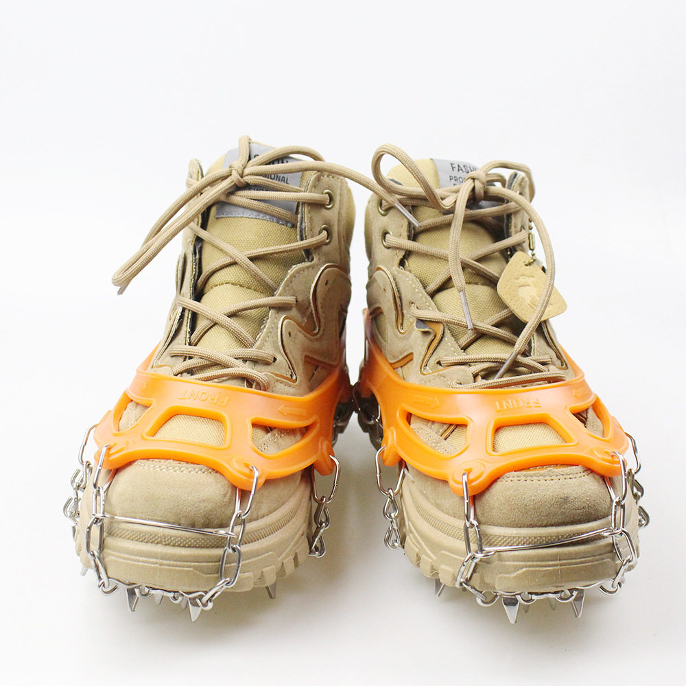 23齿硅胶冰爪不锈钢冰爪户外登山攀冰防滑鞋套雪地加强防冰爪,淘宝优惠券,粉丝福利购,淘宝优惠卷