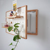 Customized electric meter box hole board wooden kindergarten v solid wood frame one-word partition wall decoration storage storage