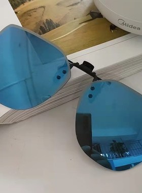 大框时尚变色蝶形防晒男女墨镜y夹片式近视偏光个性太阳眼镜开车