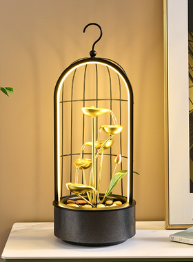 风水轮循环流水乔迁新居饰品摆件办公室客厅桌面装饰开业礼物礼品