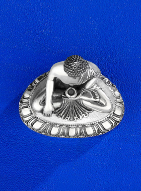 S999纯银小佛像迷你阿弥陀佛释迦牟尼药师佛装藏做旧佛像高3.4cm