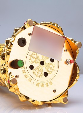 唐多括罗新中式书房客厅办公室摆件纯铜电动如意转轮金筒转轮家居