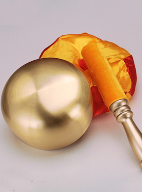 台湾日式瑜伽冥想颂钵家用黄铜佛音碗音钵静心钵梵音钵深碗摆件磬