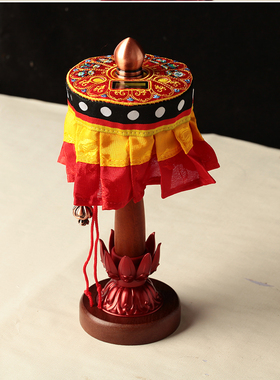 智能计数手摇转动伞盖微缩1亿遍藏式静音转桶筒家用摆件