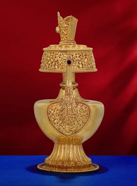 尼泊尔手工文巴壶净水壶铜鎏