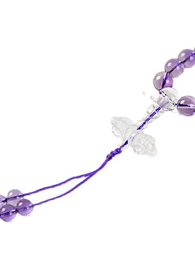 天然巴西净体紫水晶佛珠