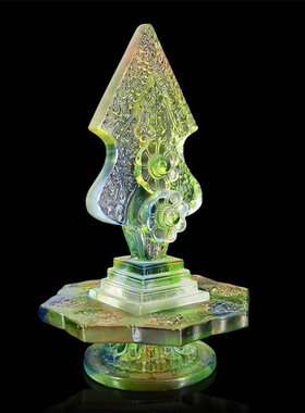 琉璃摆件三根本朵玛食子