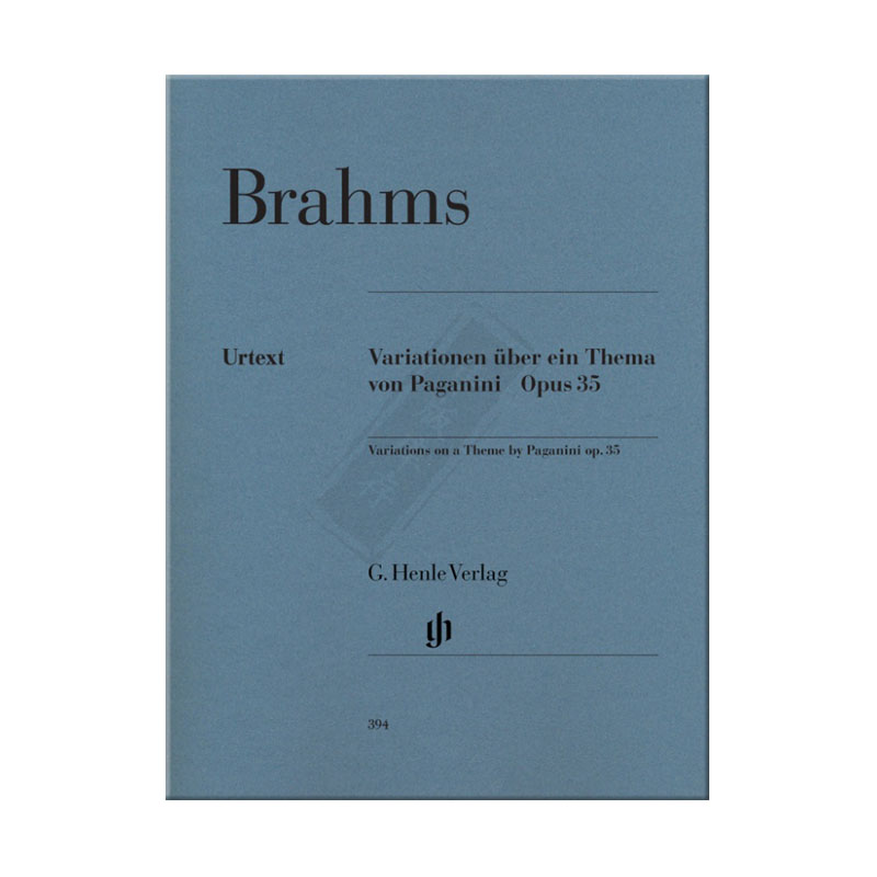 勃拉姆斯帕格尼尼主题变奏曲 op35钢琴独奏带指法亨乐原版乐谱书 Brahms Paganini Variations Piano HN394-图3