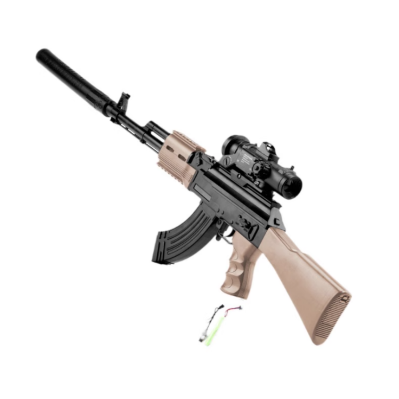 阿AK一47儿童水晶玩具抢手自一体电动连发男孩CS突击软弹枪冲锋枪 - 图3