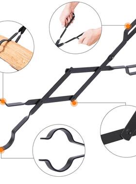 火钳壁炉钳折叠防火钳爪抓夹室内/室外壁炉工具 fireplace tool