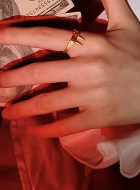 女性925银亚文化潮流款原创戒指