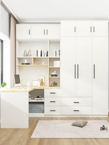 Minimalist modern childrens desk with wardrobe integrated corner bookcase computer desk book room bookcase study table