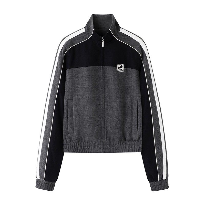 DN高端定制2025冬季新款时尚休闲运动风立领拉链外套阔腿裤套装女,淘宝优惠券,粉丝福利购,淘宝优惠卷