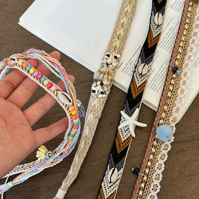 民族风编绳发带头饰波西米亚风复古高级感发饰连衣裙收腰腰带配饰,淘宝优惠券,粉丝福利购,淘宝优惠卷