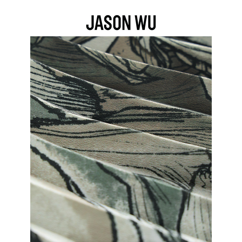 JASON WU 秋冬新款森林童话印花通勤百搭简约裙子半身裙百褶裙,淘宝优惠券,粉丝福利购,淘宝优惠卷