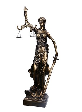 仿铜女神忒弥斯雕塑雕像律v师办公室司法公平公正正义法律天平摆