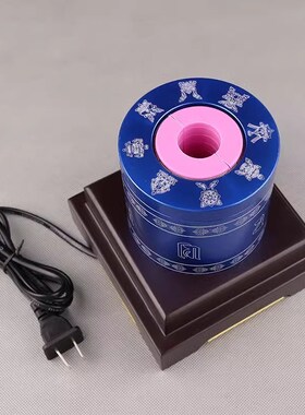 家居民族用品插电手摇电动底座办公G玄关桌面转筒底座装饰品摆件