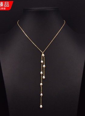 毛衣炼大气高档长版珍珠卫衣项链长版高级感项链配饰女装饰链饰品