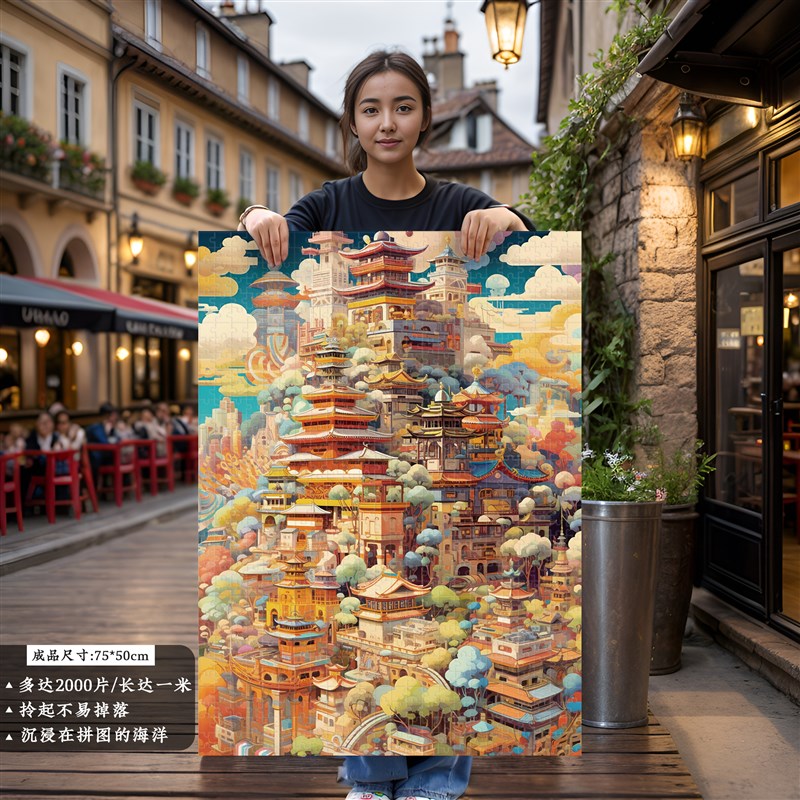 迪爱歪拼图2000片以上带相框成人版高难度巨型玩具砌图益智减压 - 图1