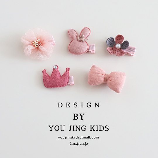 儿童发夹不伤发全包布宝宝发卡婴幼儿汗毛夹女童刘海夹碎发夹头饰