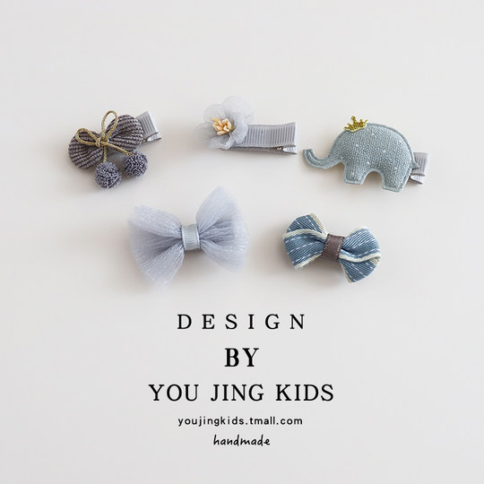 儿童发夹不伤发全包布宝宝发卡婴幼儿汗毛夹女童刘海夹碎发夹头饰