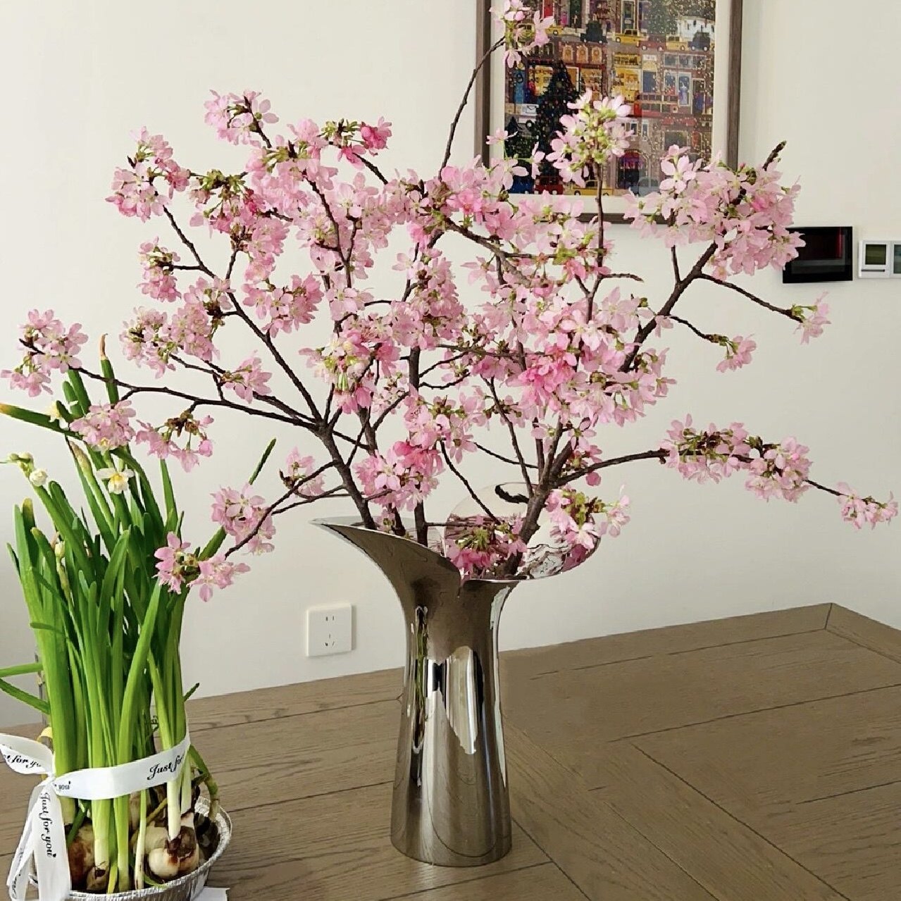 粉色樱花鲜切枝水培植物鲜花云南直发客厅绿植珍珠李鲜切花插瓶花,淘宝优惠券,粉丝福利购,淘宝优惠卷