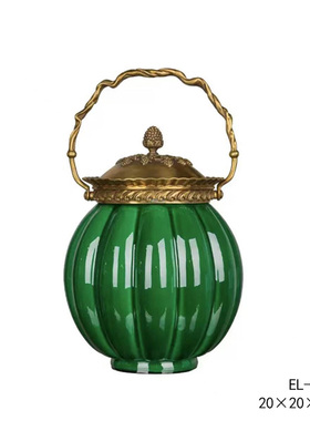 茱莉安法式复古陶瓷镶铜艺术多功能桌面盖盒茶几装饰摆件工艺品