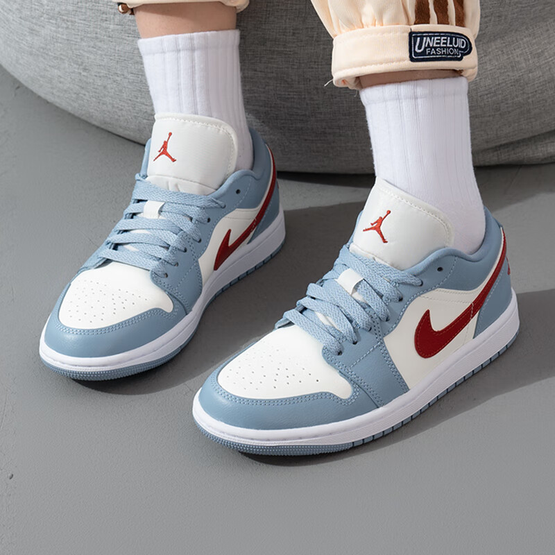 Nike耐克AirJordan1Low蓝白色低帮AJ1新款女休闲篮球鞋DC0774-164-图3