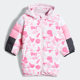 Adidas children's camouflage print warm hooded color-blocking down jacket HM9637
