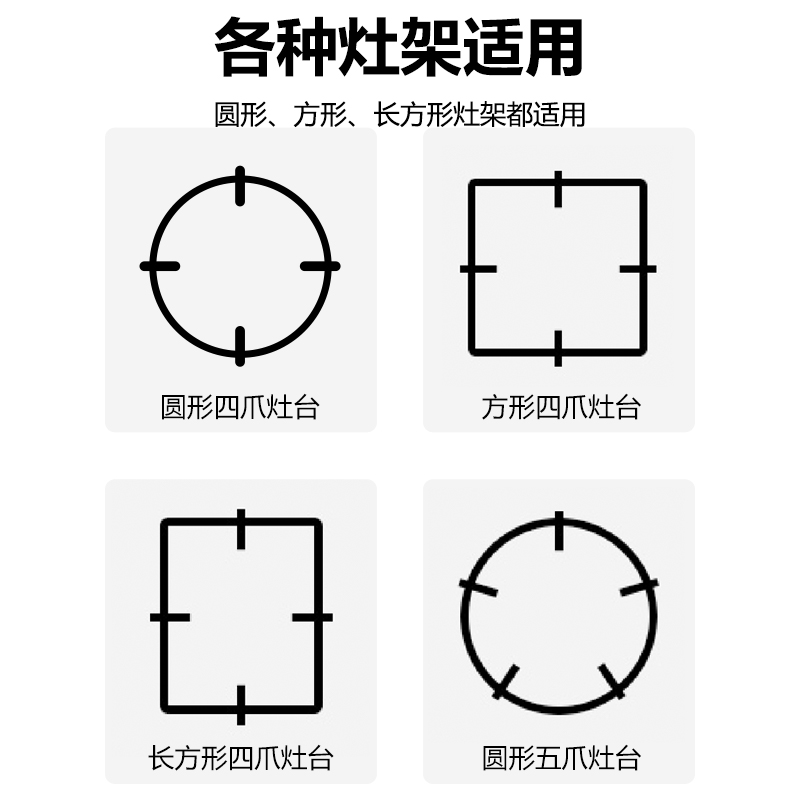 铸铁煤气灶防风罩通用型节能聚火罩燃气罩聚火圈加厚防滑灶台架子 - 图2