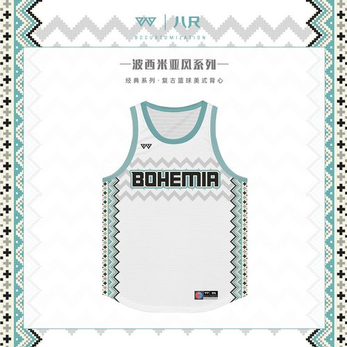 图腾风格篮球服定制美式窄肩速干球衣原创设计个性背心篮球衣八尺 - 图2