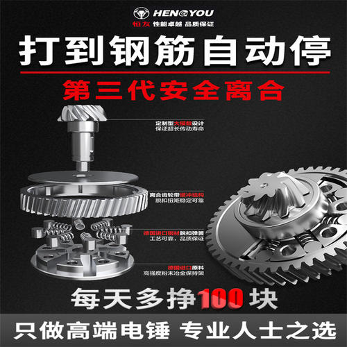 恒友电锤两用电动工具28t32t32c40c植筋开槽重型电镐大功率电锤 - 图1