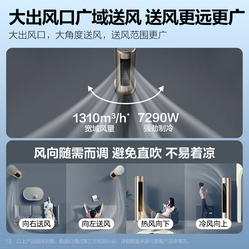 美的3匹立式客厅一级能效柜机 美的美沃空调